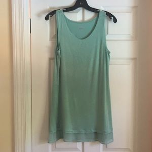 LOGO aqua v-neck tunic